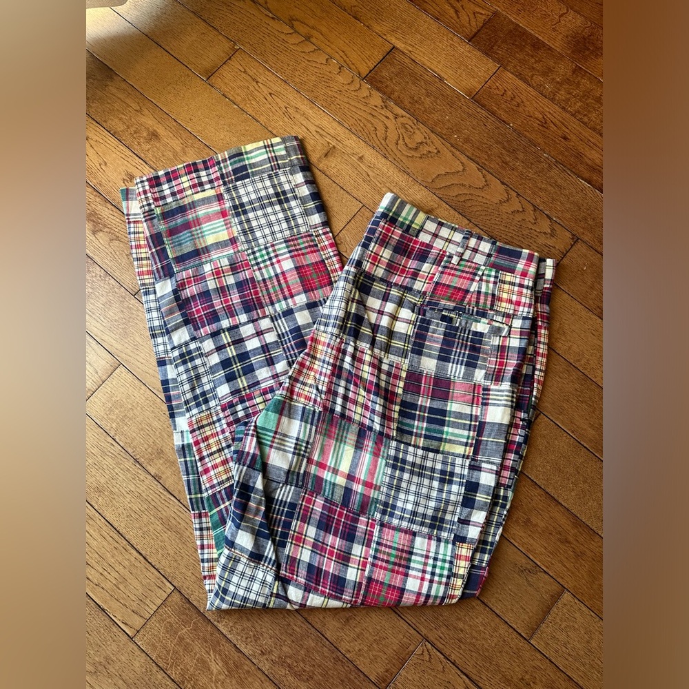 Men's Patchwork Plaid Pants